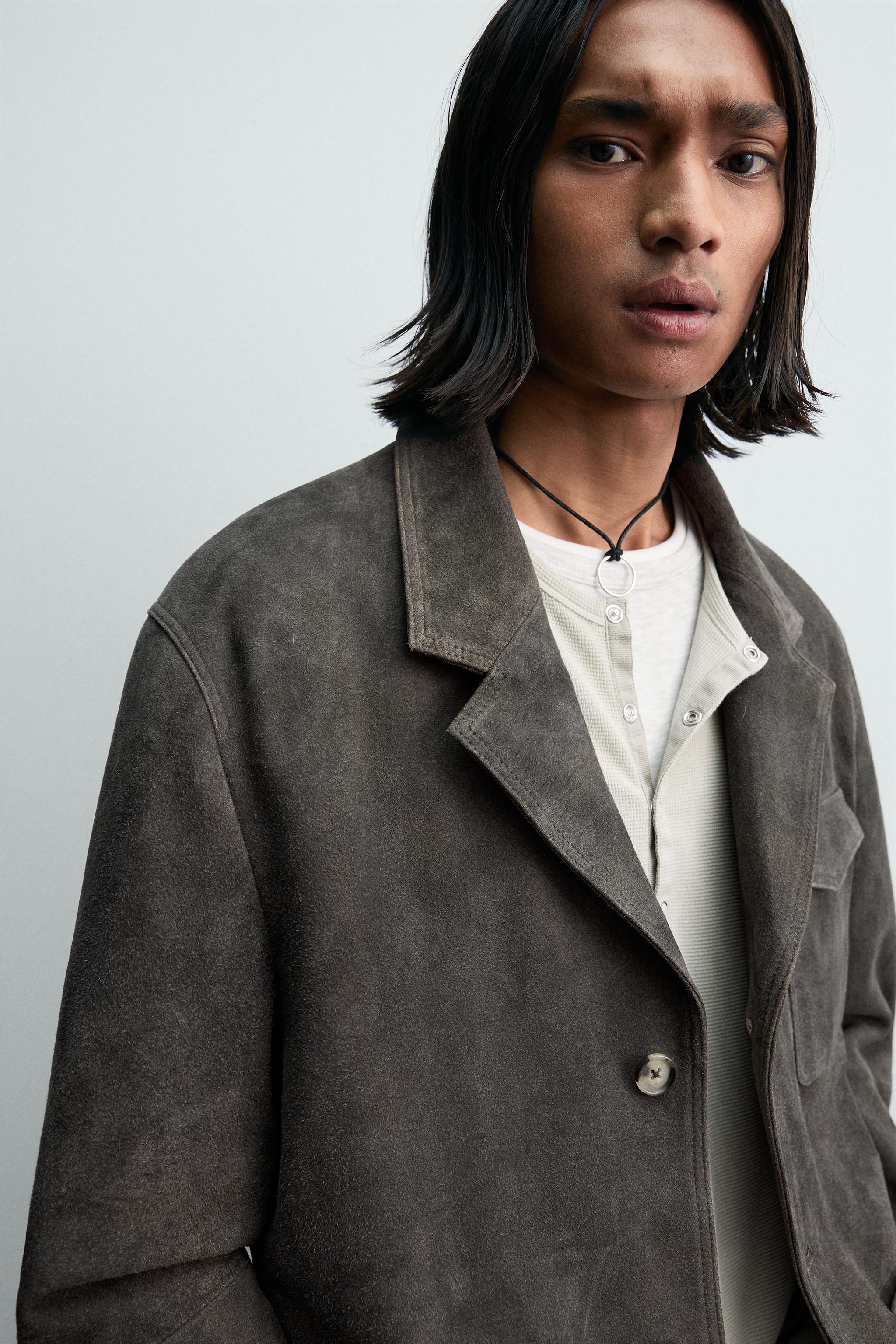 SUEDE LEATHER BLAZER